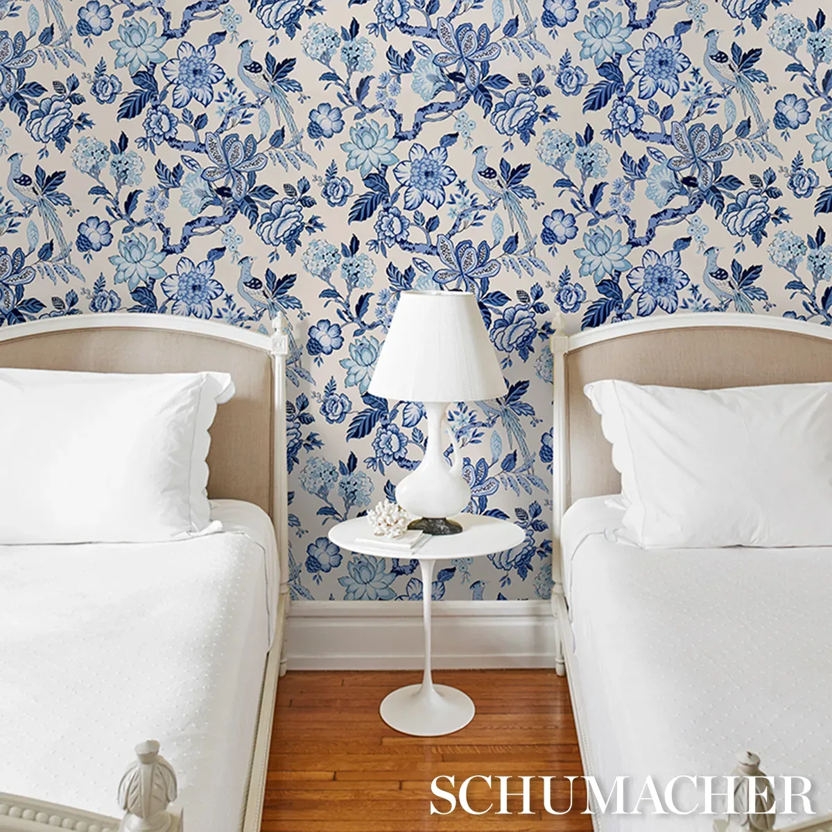 HUNTINGTON GARDENS BLEU MARINE Schumacher Wallpaper wallpaper - SKU 5016660
