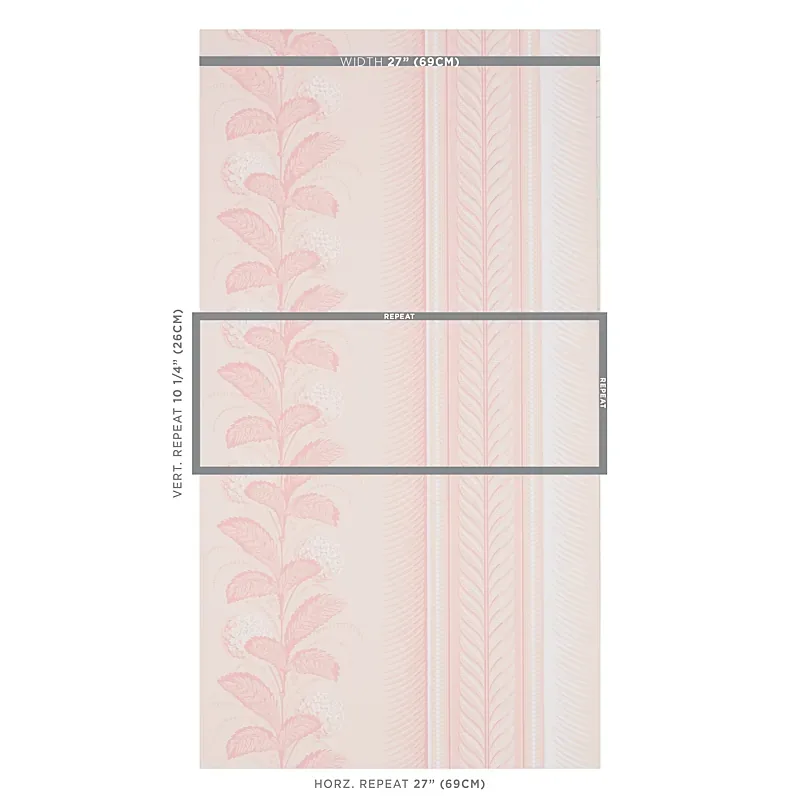 HYDRANGEA DRAPE BLUSH Schumacher Wallpaper wallpaper - SKU 5004458