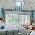 HYDRANGEA DRAPE DELFT Schumacher Wallpaper wallpaper - SKU 5004454