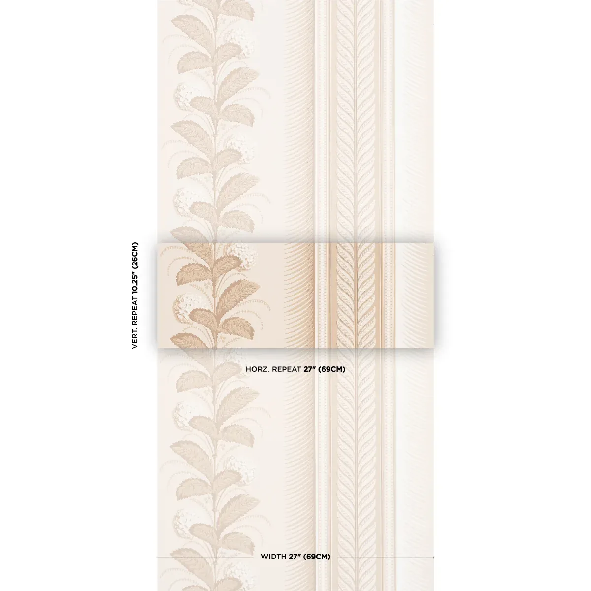 HYDRANGEA DRAPE FAWN Schumacher Wallpaper wallpaper - SKU 5004453