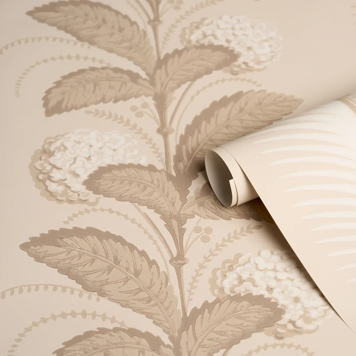 HYDRANGEA DRAPE FAWN Schumacher Wallpaper wallpaper - SKU 5004453