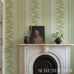 HYDRANGEA DRAPE GREEN Schumacher Wallpaper wallpaper - SKU 5004456