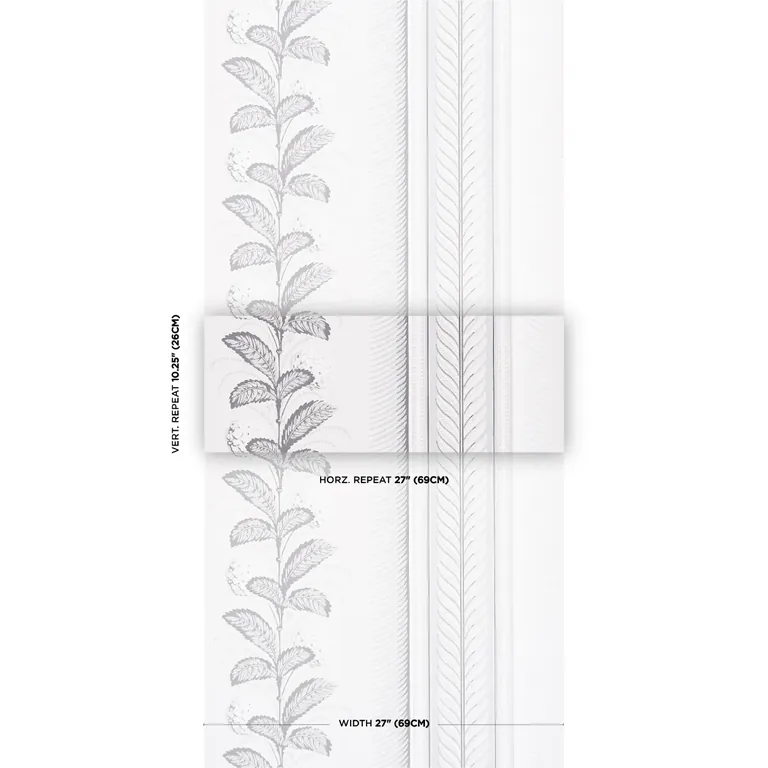 Schumacher HYDRANGEA DRAPE wallpaper, color GRISAILLE, SKU 5004455