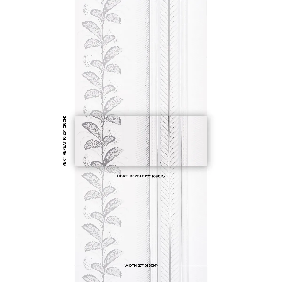 HYDRANGEA DRAPE GRISAILLE Schumacher Wallpaper wallpaper - SKU 5004455