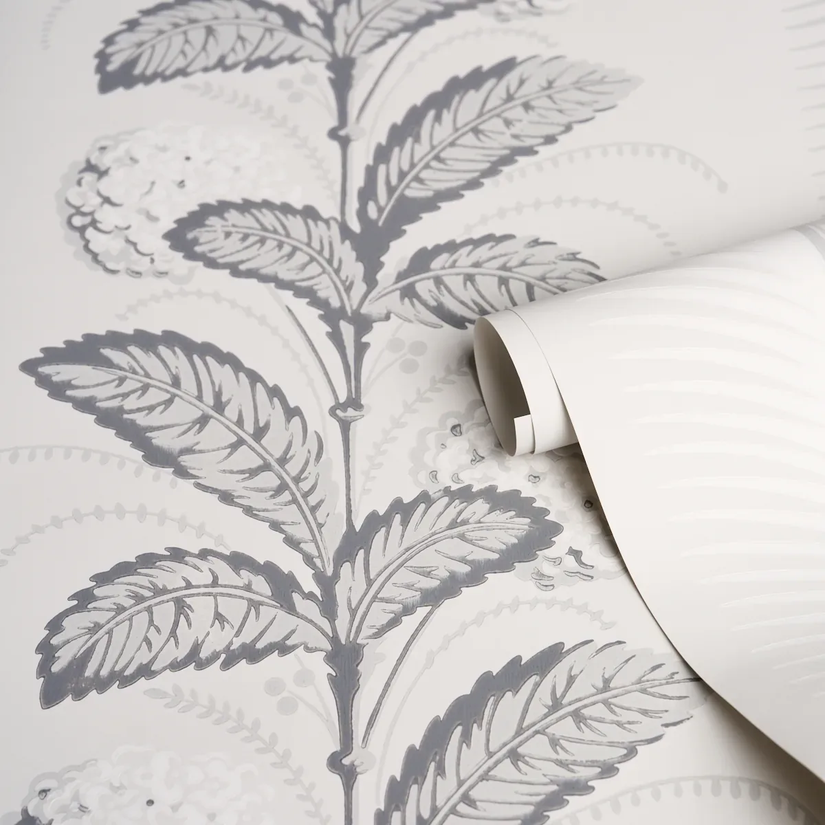 HYDRANGEA DRAPE GRISAILLE Schumacher Wallpaper wallpaper - SKU 5004455