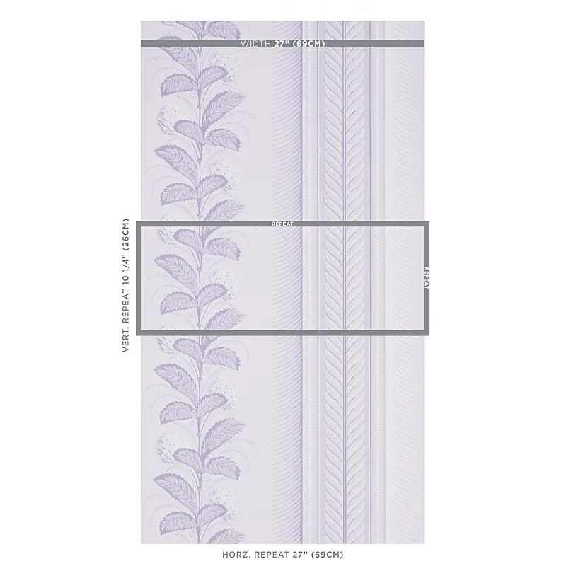 HYDRANGEA DRAPE LILAC Schumacher Wallpaper wallpaper - SKU 5004457