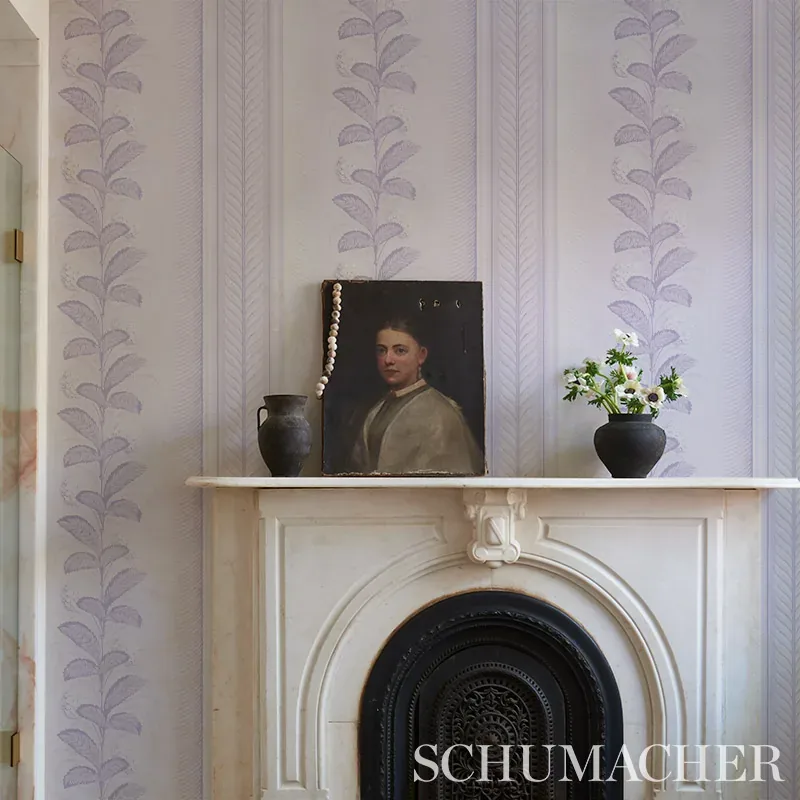 HYDRANGEA DRAPE LILAC Schumacher Wallpaper wallpaper - SKU 5004457
