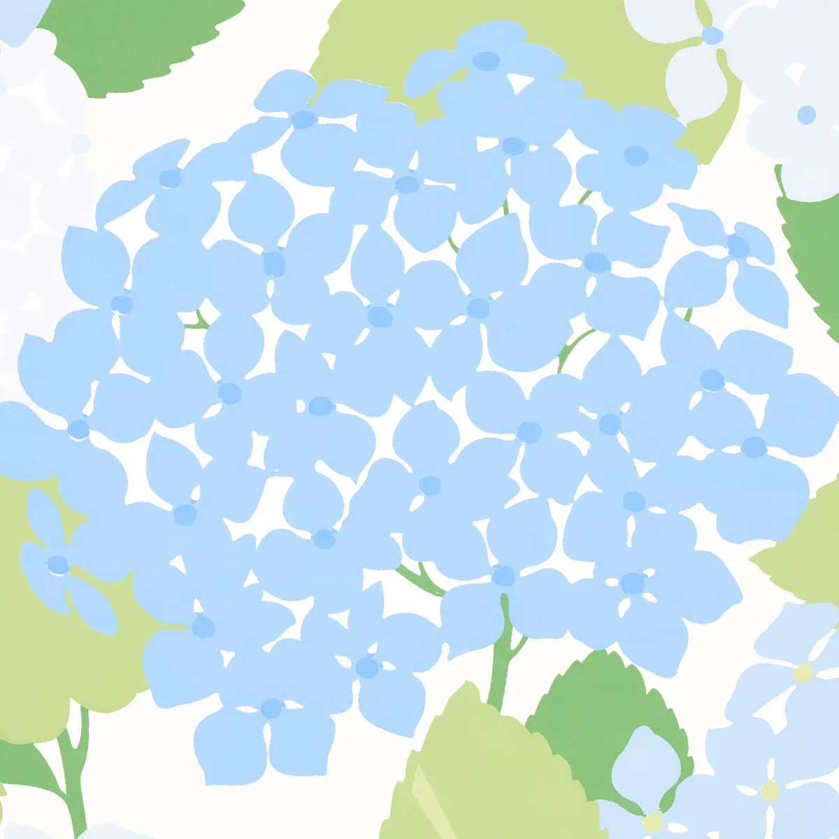 HYDRANGEA - PORCELAIN Schumacher Wallpaper | Wallpaper Twins HYDRANGEA PORCELAIN Schumacher Wallpaper wallpaper - SKU 5013630