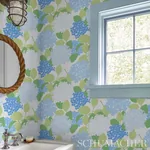 HYDRANGEA - PORCELAIN Schumacher Wallpaper | Wallpaper Twins HYDRANGEA PORCELAIN Schumacher Wallpaper wallpaper - SKU 5013630