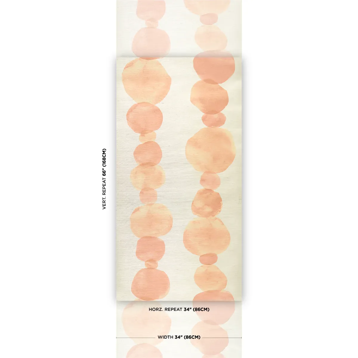 HYPERION SISAL PEACH Schumacher Wallpaper wallpaper - SKU 5016911