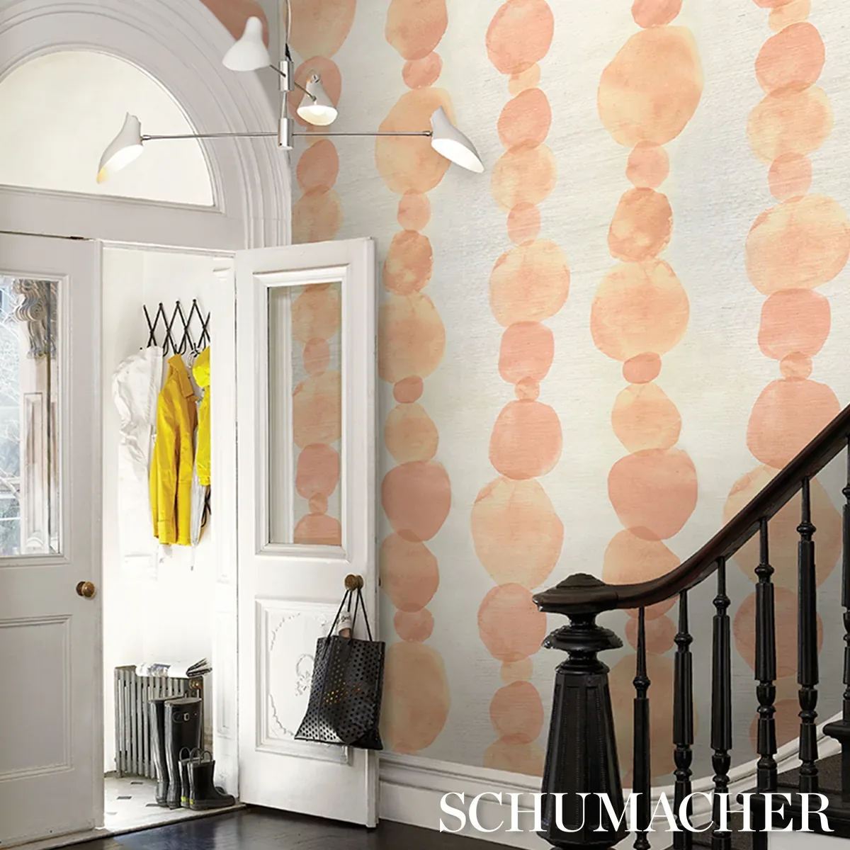 HYPERION SISAL PEACH Schumacher Wallpaper wallpaper - SKU 5016911