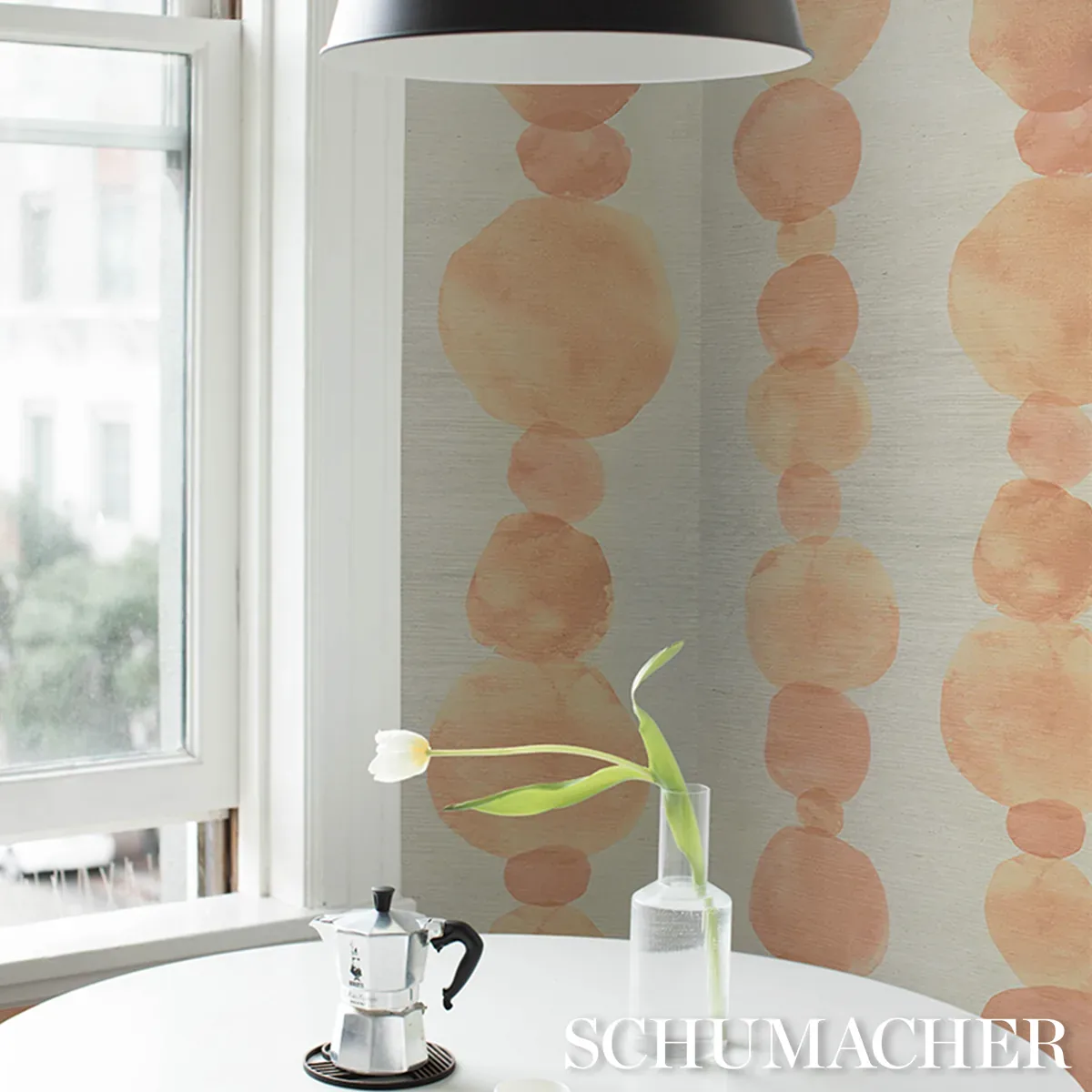 HYPERION SISAL PEACH Schumacher Wallpaper wallpaper - SKU 5016911