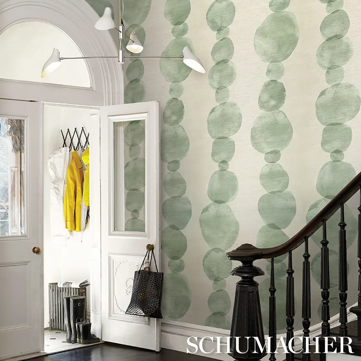 HYPERION SISAL - SOFT GREEN Schumacher Wallpaper | Wallpaper HYPERION SISAL SOFT GREEN Schumacher Wallpaper wallpaper - SKU 5016912
