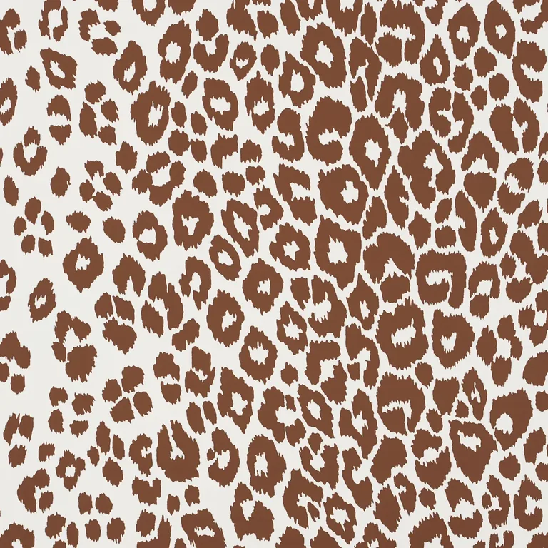 Schumacher ICONIC LEOPARD wallpaper, color BROWN, SKU 5007018