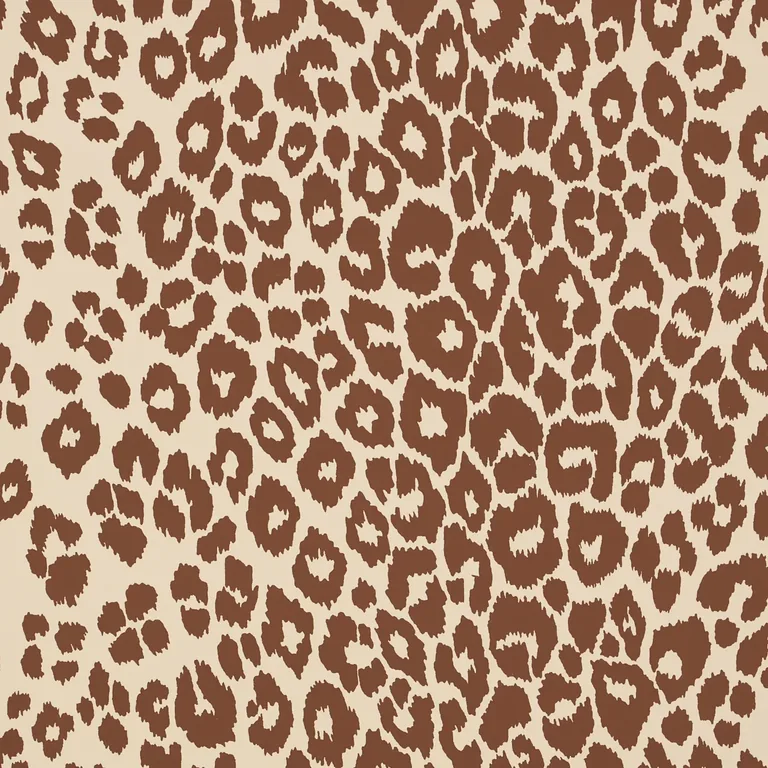Schumacher ICONIC LEOPARD wallpaper, color BROWN ON NEUTRAL, SKU 5007019