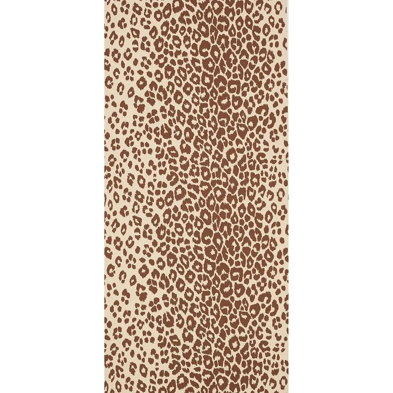 Schumacher ICONIC LEOPARD wallpaper, color BROWN ON NEUTRAL, SKU 5007019