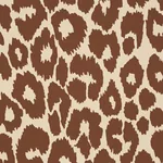 ICONIC LEOPARD BROWN ON NEUTRAL Schumacher Wallpaper wallpaper - SKU 5007019