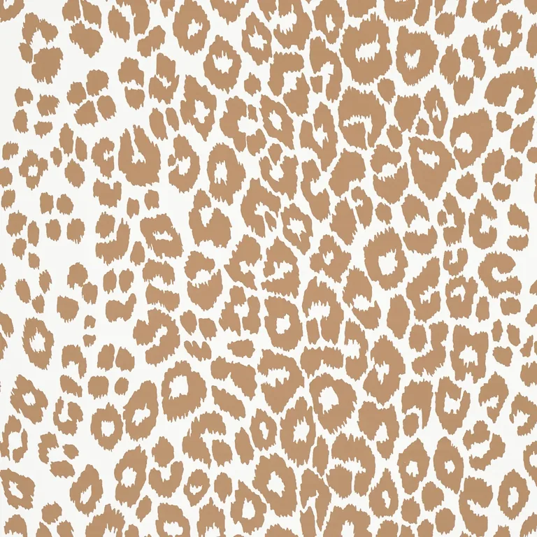 Schumacher ICONIC LEOPARD wallpaper, color CAMEL, SKU 5007017