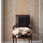 ICONIC LEOPARD CAMEL Schumacher Wallpaper wallpaper - SKU 5007017