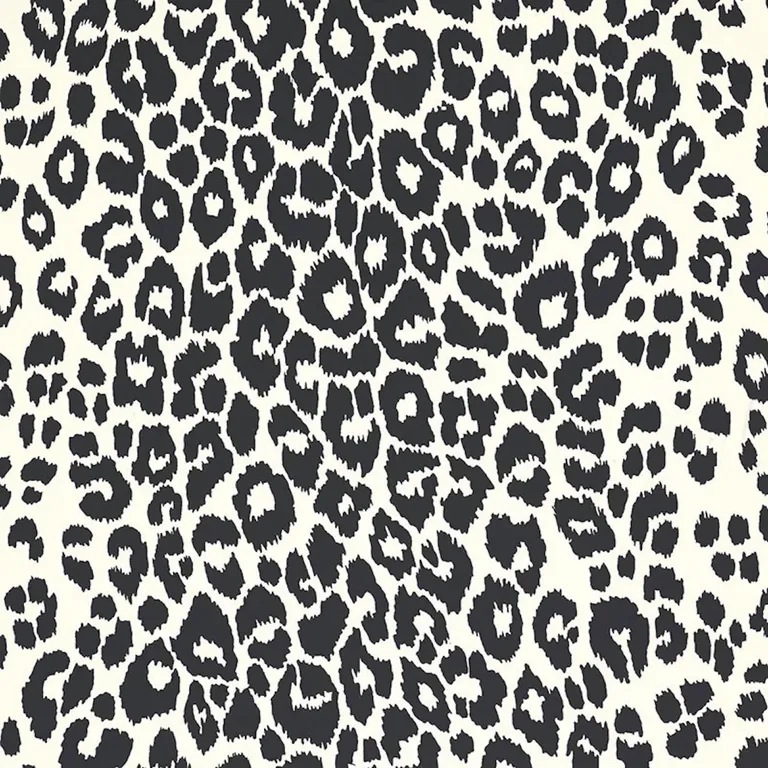 Schumacher ICONIC LEOPARD wallpaper, color GRAPHITE, SKU 5007012