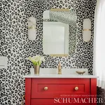 ICONIC LEOPARD GRAPHITE Schumacher Wallpaper wallpaper - SKU 5007012