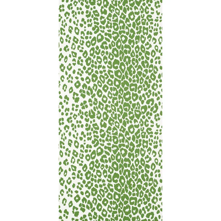 Schumacher ICONIC LEOPARD wallpaper, color GREEN, SKU 5007015