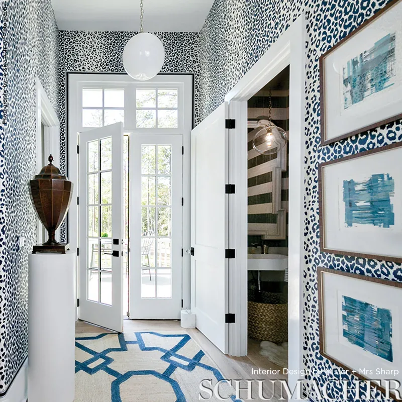 ICONIC LEOPARD INK Schumacher Wallpaper wallpaper - SKU 5007010