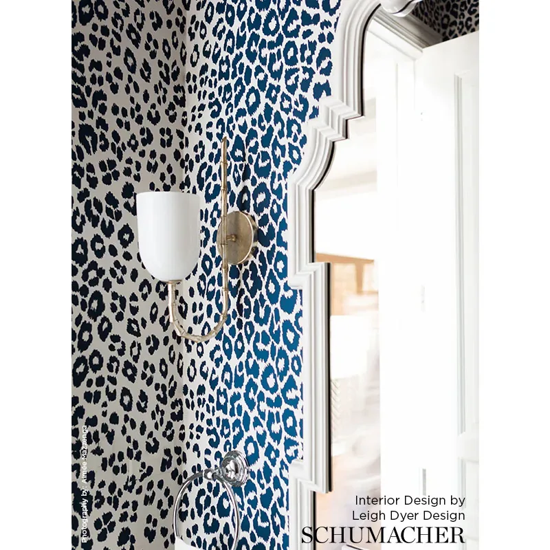 ICONIC LEOPARD INK Schumacher Wallpaper wallpaper - SKU 5007010