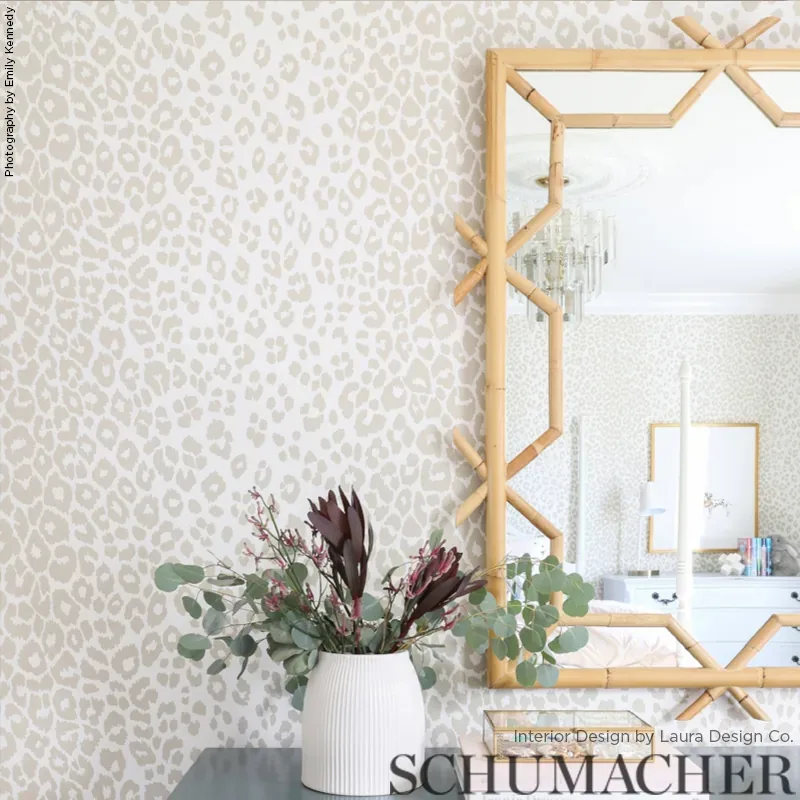 ICONIC LEOPARD LINEN Schumacher Wallpaper wallpaper - SKU 5007011