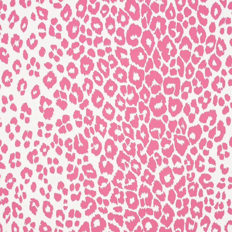 Schumacher ICONIC LEOPARD wallpaper, color PINK, SKU 5007016