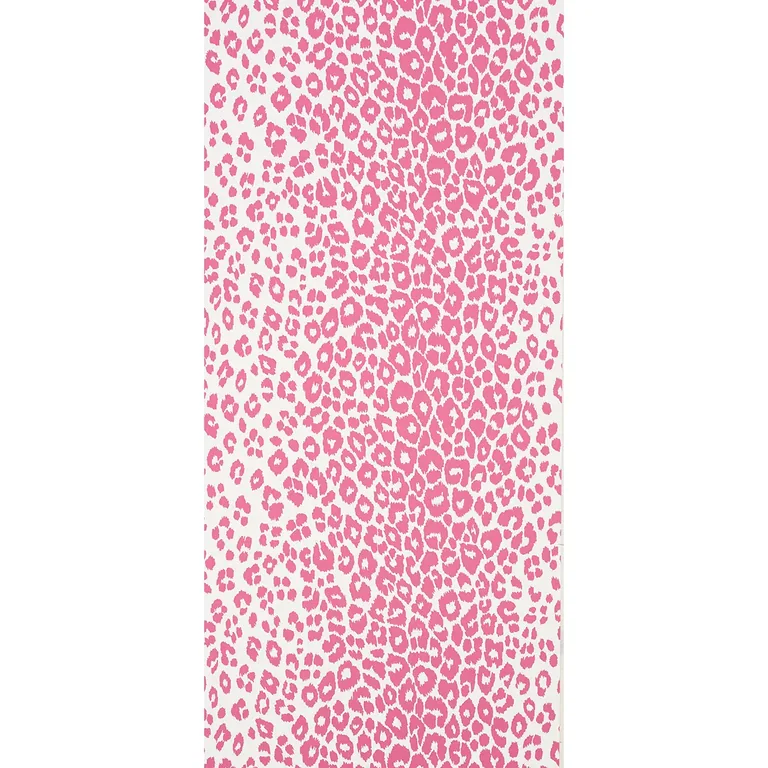 Schumacher ICONIC LEOPARD wallpaper, color PINK, SKU 5007016