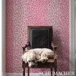 ICONIC LEOPARD PINK Schumacher Wallpaper wallpaper - SKU 5007016