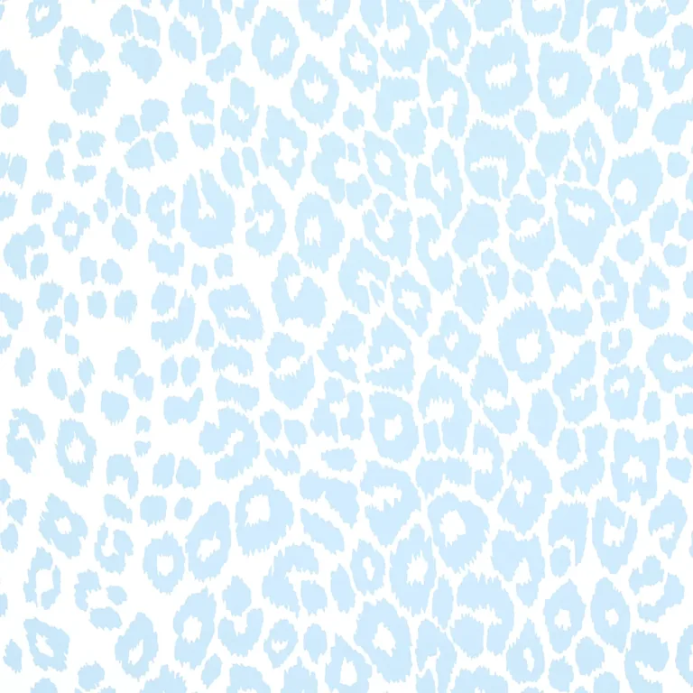 Schumacher ICONIC LEOPARD wallpaper, color SKY, SKU 5007014