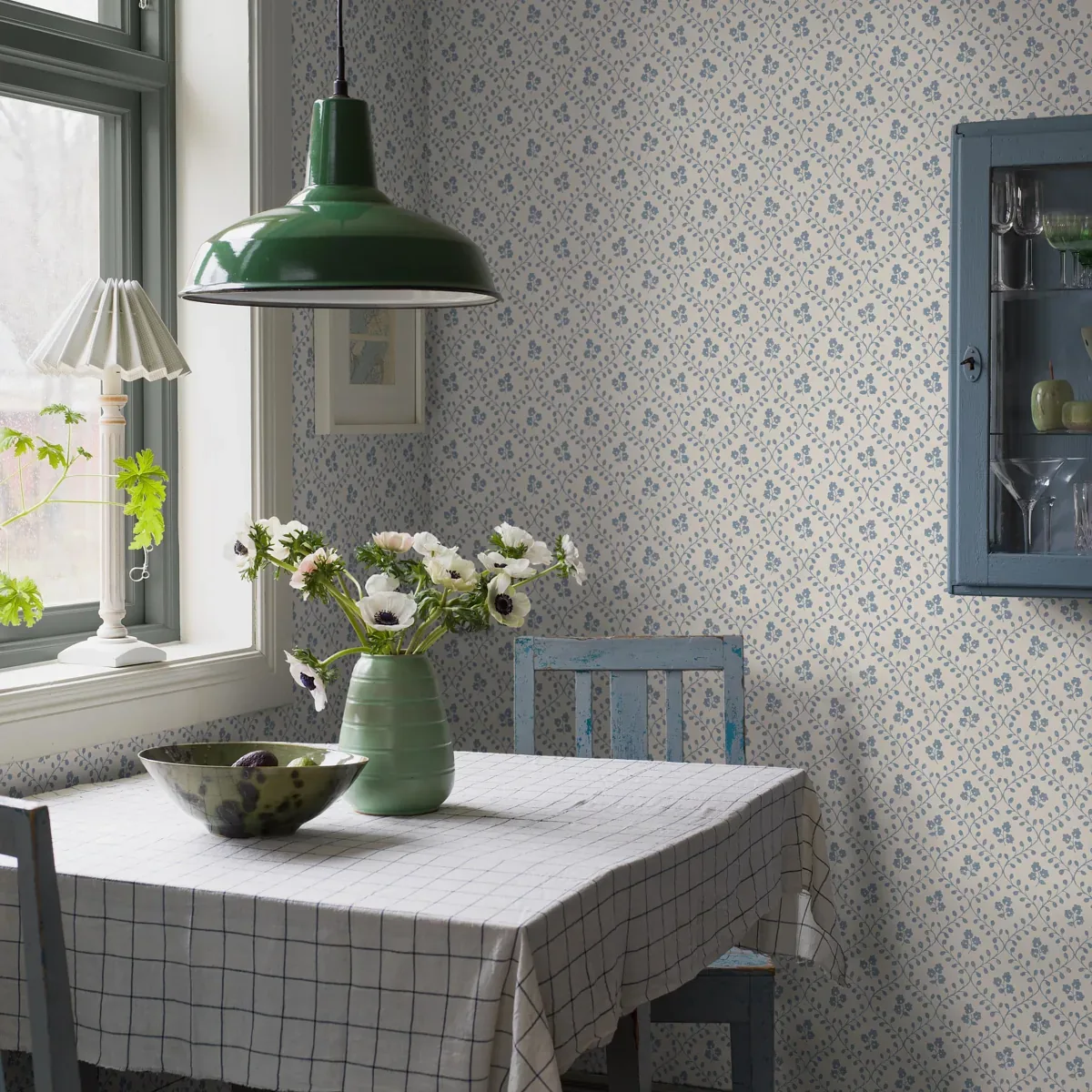 IDUN BLUE Schumacher Wallpaper wallpaper - SKU 5822