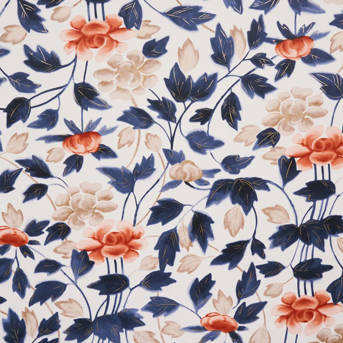 IMARI BLUE INK Schumacher Wallpaper wallpaper - SKU 5014050