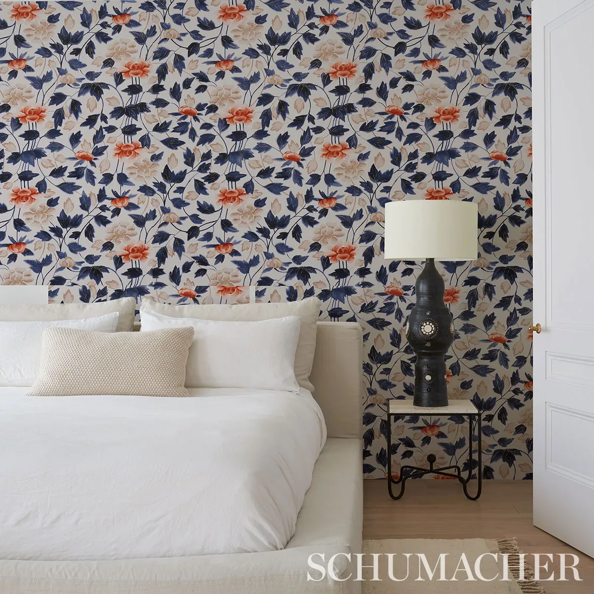 IMARI BLUE INK Schumacher Wallpaper wallpaper - SKU 5014050