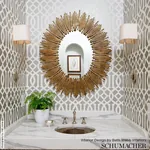 IMPERIAL TRELLIS CITRINE Schumacher Wallpaper wallpaper - SKU 2707213