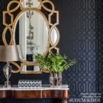 IMPERIAL TRELLIS - ONYX GLOSS Schumacher Wallpaper | Wallpap IMPERIAL TRELLIS ONYX GLOSS Schumacher Wallpaper wallpaper - SKU 2707215