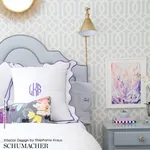 IMPERIAL TRELLIS - SOFT AQUA Schumacher Wallpaper | Wallpape IMPERIAL TRELLIS SOFT AQUA Schumacher Wallpaper wallpaper - SKU 5003363