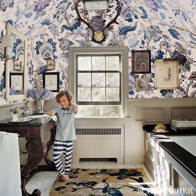 INDIAN ARBRE - HYACINTH Schumacher Wallpaper | Wallpaper Twi INDIAN ARBRE HYACINTH Schumacher Wallpaper wallpaper - SKU 5010490