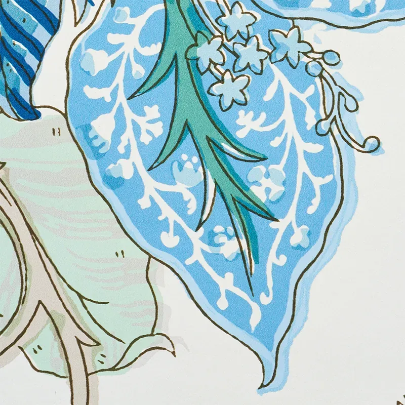 INDIAN ARBRE - PEACOCK & EMERALD Schumacher Wallpaper | Wall INDIAN ARBRE PEACOCK & EMERALD Schumacher Wallpaper wallpaper - SKU 5010492