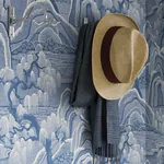 INDIGO GARDEN BLUE AND WHITE Schumacher Wallpaper wallpaper - SKU 6147