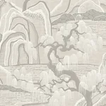 INDIGO GARDEN - GREY Schumacher Wallpaper | Wallpaper Twins INDIGO GARDEN GREY Schumacher Wallpaper wallpaper - SKU 3134