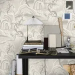 INDIGO GARDEN - GREY Schumacher Wallpaper | Wallpaper Twins INDIGO GARDEN GREY Schumacher Wallpaper wallpaper - SKU 3134