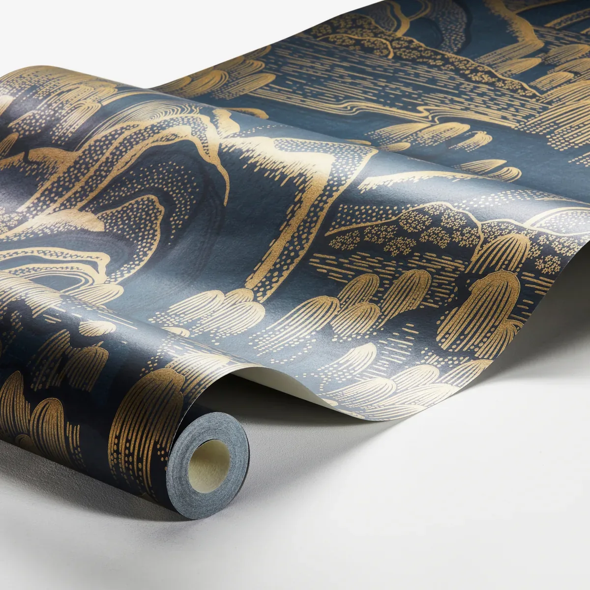 INDIGO GARDEN INDIGO AND GOLD Schumacher Wallpaper wallpaper - SKU 3132