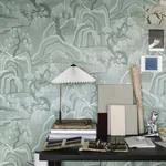 INDIGO GARDEN MINERAL Schumacher Wallpaper wallpaper - SKU 3131