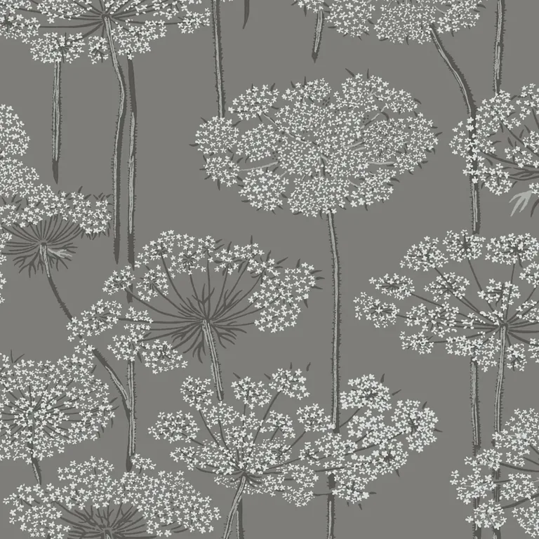 Schumacher INGRID wallpaper, color GREY, SKU 5477