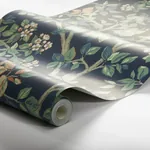 INGRID MARIE NAVY Schumacher Wallpaper wallpaper - SKU 7651