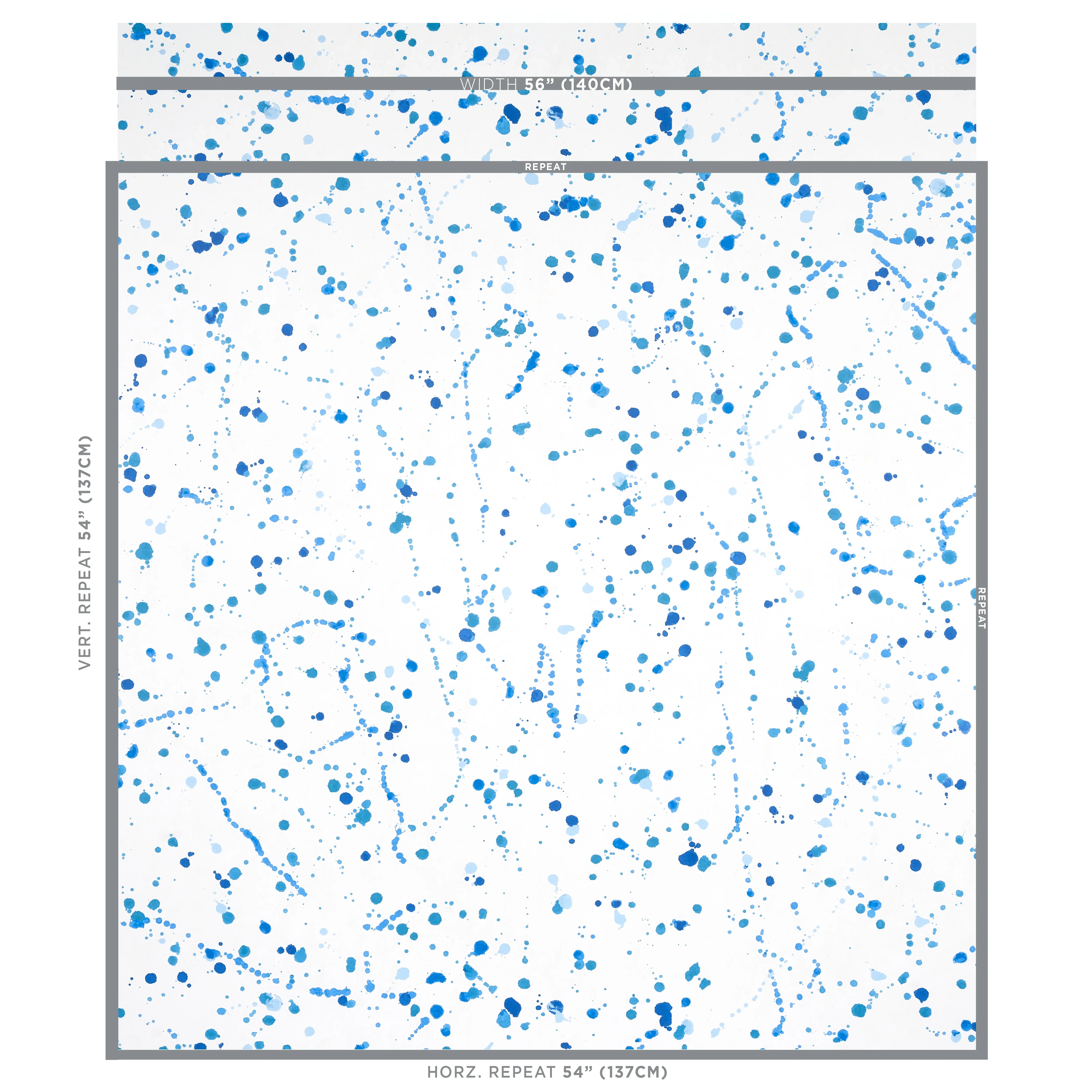 INK SPLASH BLUE Schumacher Wallpaper wallpaper - SKU 5012181