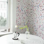 INK SPLASH RED & BLUE Schumacher Wallpaper wallpaper - SKU 5012180